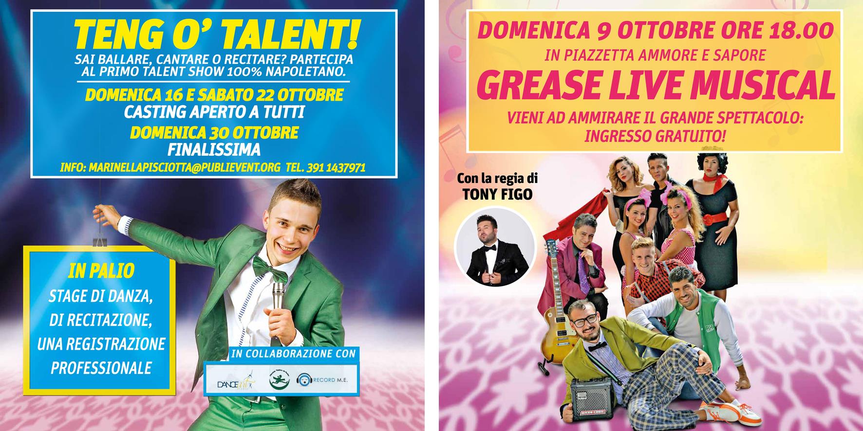 Il Centro Commerciale AUchan di Via Argine cerca ‘o talent  con il musical Grease e il primo talent show 100% napoletano
