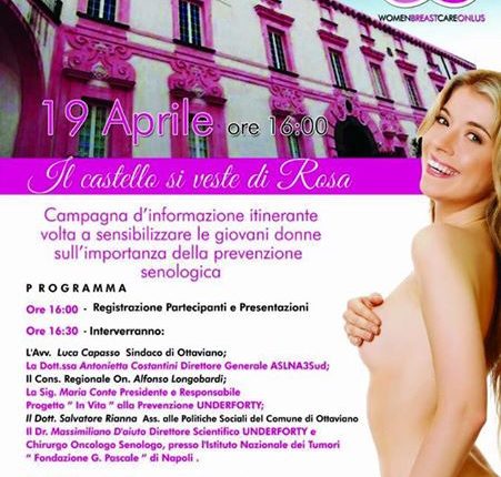 Ottaviano, il Palazzo Mediceo si veste di rosa per la prevenzione del tumore al seno  