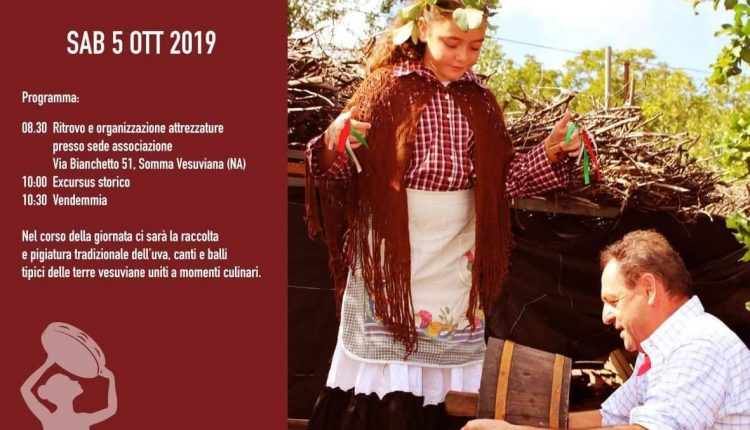 FESTA DELLA VENDEMMIA 2019 SABATO 5 OTTOBRE 2019 a Somma Vesuviana con Zì Riccardo e Le Donne della Tammorra