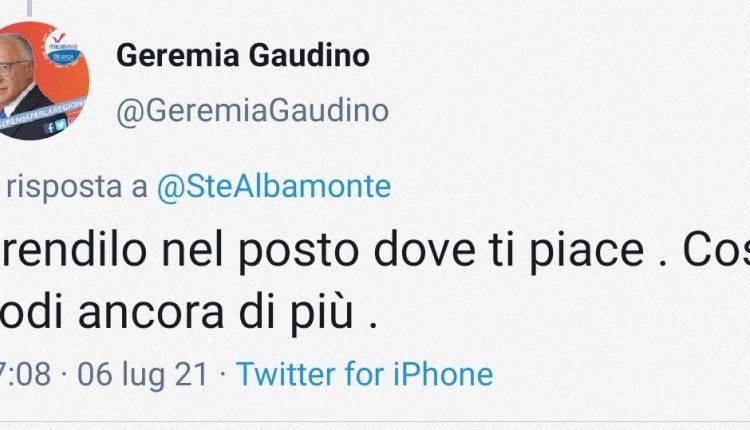 Geremia Gaudino pubblica un post omofobo contro il giornalista Stefano Albamonte, lo cancella e invitato dai vertici di Italia Viva si dimette da tutti i ruoli nel partito di Renzi