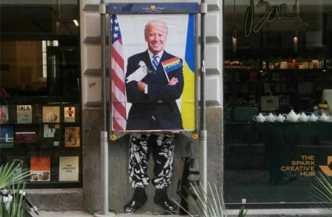 A Pizza Borsa c’è Presidente Usa Joe Biden: è opera dello street artist Eduardo Castaldo