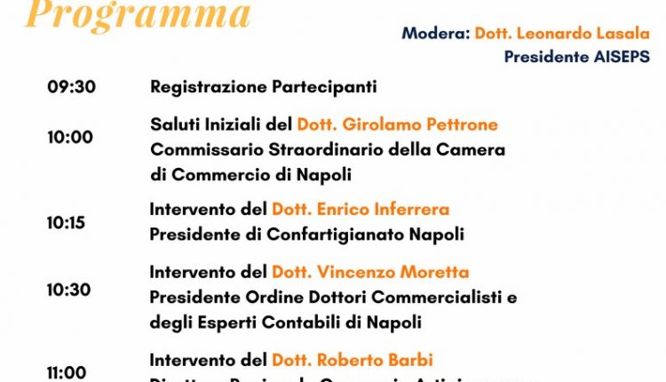 ALLA CAMERA DI COMMERCIO DI NAPOLI IL PRIMO INCONTRO LEGGE SABATINI TER – FINANZIAMENTI AGEVOLATI PER LE PMI