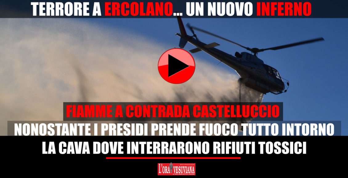 (VIDEO) Fiamme a contrada Castelluccio. Nonostante i presidi di sicurezza prende fuoco tutto intorno alla Cava dove sono stati interrati, in passato, rifiuti tossici