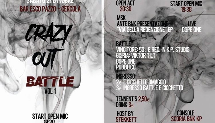 L’Ora Hip-Hop: A Cercola c’è la “Crazy Out Battle vol.1”