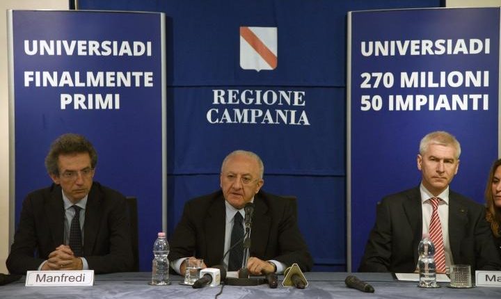 Sport, Universiadi: Napoli 2019 entra nel vivo con la presentazione ufficiale al Coni col ministro dello Sport Lotti, il Governatore della Campania De Luca e il presidente del Coni Malagò