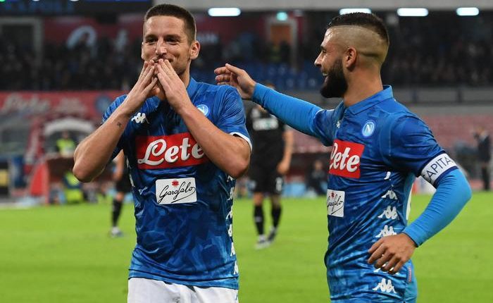 TRIS DI MERTENS, IL NAPOLI TRAVOLGE L’EMPOLI 5-1