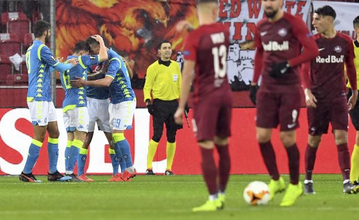 Europa League, Napoli ko: 3-1 a Salisburgo, ma è ai quarti: all’andata al San Paolo era finita 3-0