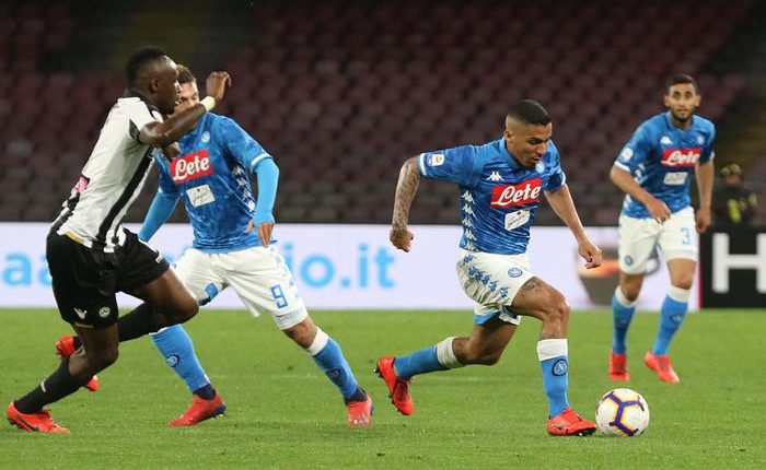 Serie A: Napoli-Udinese 4-2: dopo il 2-0, friulani sul 2-2 ma è un’illusione.Paura per Ospina