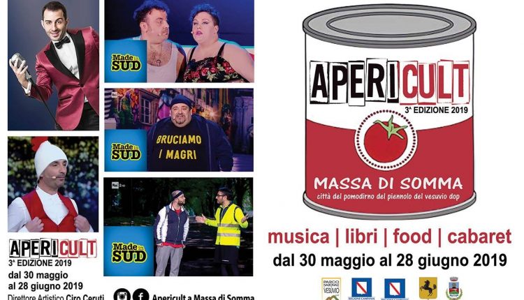 Parte Apericult, la rassegna tra musica, libri, arte e cabaret sotto il Vesuvio. Coi comici di Made in Sud e le eccellenze enogastronomiche vesuviane
