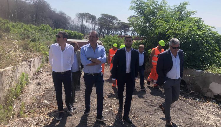 VESUVIO: IL SINDACO METROPOLITANO E AUTORITA’ LOCALI VISITANO LA ZONA DEL VULCANO DI COMPETENZA DELL’ ENTE DI PIAZZA MATTEOTTI. 