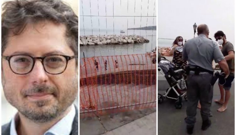 Show di Francesco Emilio Borrelli sul lungomare: “Sto fotografando la transenna” ma era in diretta e riprendeva minori. Poi chiede aiuto per l’aggressione che non c’è