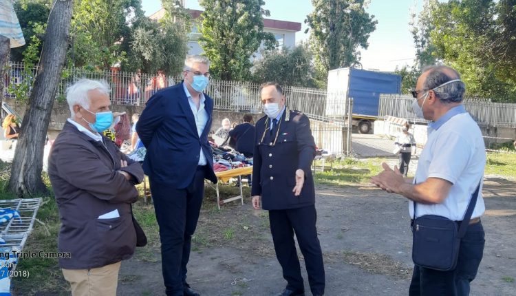 A San Giorgio a Cremano, riapre il mercato settimanale non alimentare: nuova sede per garantire misure di sicurezza e distanziamento fisico