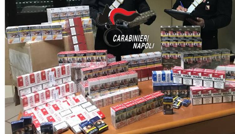 Somma Vesuviana: preso dai carabinieri con 8 chili di sigarette di contrabbando