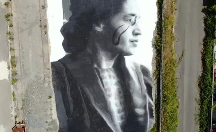 A Quarto il murales con Rosa Louise Parks firmato Jorit, simbolo della lotta per i diritti civili