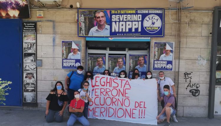 ELEZIONI REGIONALI CAMPANIA 2020 – A Volla attivisti e cittadini protestano per l’apertura di una sezione della Lega di Salvini