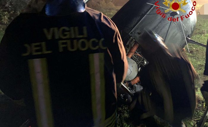 Cade elicottero nel Casertano, una donna di Marigliano morta e il pilota ferito