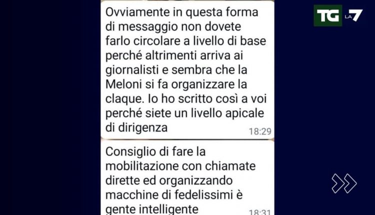 GIORGIA MELONI A CAIVANO –  I messaggi per i preparativi imbarazzano Fratelli d’Italia