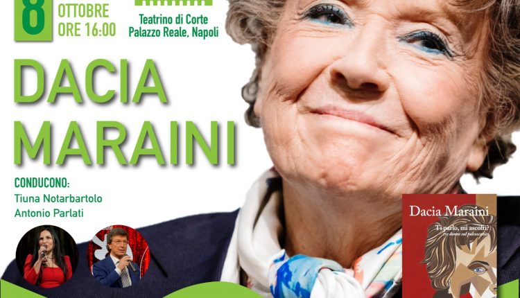 DACIA MARAINI, IL PALAZZO REALE DI NAPOLI OSPITA LA PIÙ GRANDE SCRITTRICE DEL NOVECENTO