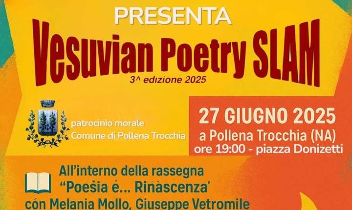 Terza edizione del “Vesuvian Poetry Slam”, appuntamento venerdì 27 giugno: la gara poetica riservata ad autori performativi torna a Pollena Trocchia
