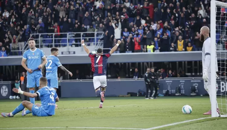 Il Napoli cade a Bologna, 2-0 al Dall’Ara: frenata per la squadra di Conte, terza partita senza gol
